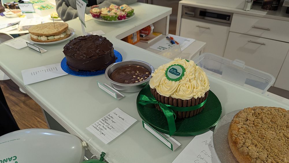 Selection of cakes from our charity sale in support of Macmillan Cancer Support