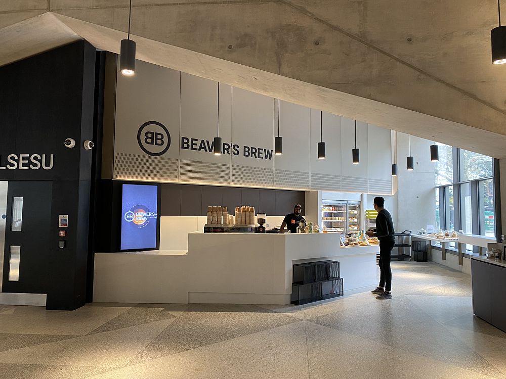 Beaver's Brew coffee counter at LSE.